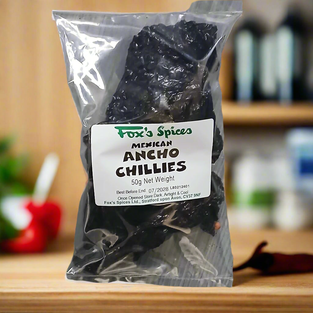 Ancho Whole Dried Chillies Buy Fox's Spices Online – The Cooking