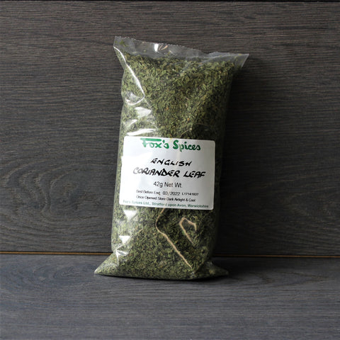 Fox's Spices coriander leaf supplied this 42g bags.