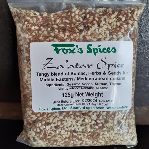 A 125g bag of Fox's Spices Zaatar spice.