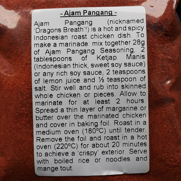 Cooking instructions for Ajam Pangang.