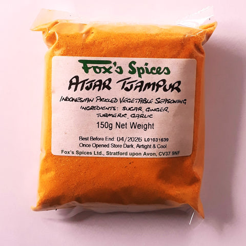 Fox's Spices Atjar Tjampur sold in 150g bags.