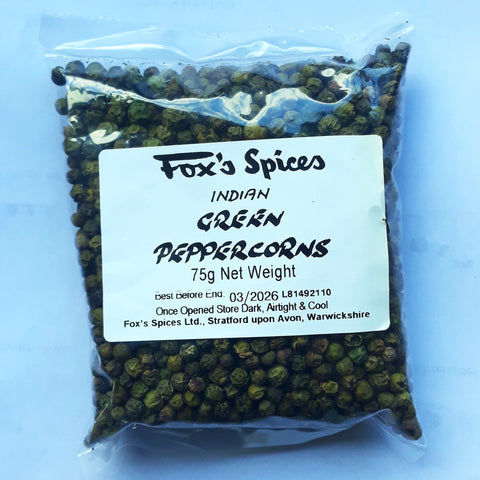 Fox's Spices supplied this 75g bag of green peppercorns.