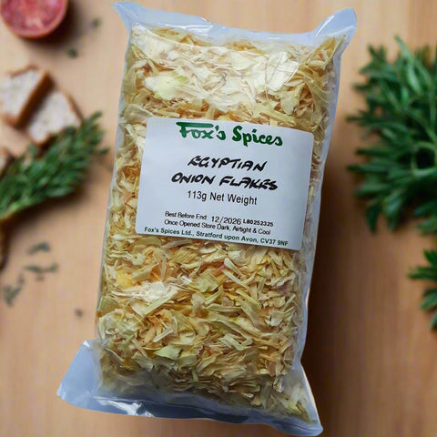 Fox's Spices supplied this 113g bag of onion flakes.