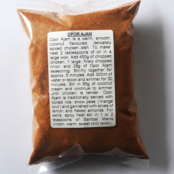 Instructions on how to use Opor Ajam from Fox's Spices.