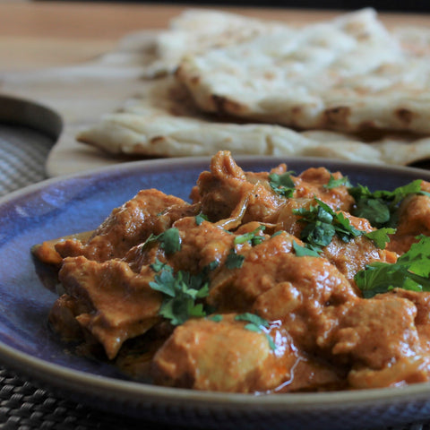 Butter Chicken Meal made with a Case for Cooking spice kit on a plate