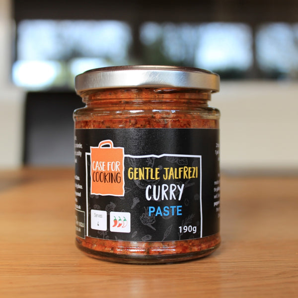 jar of Gentle Jalfrezi curry paste made by Case for Cooking 