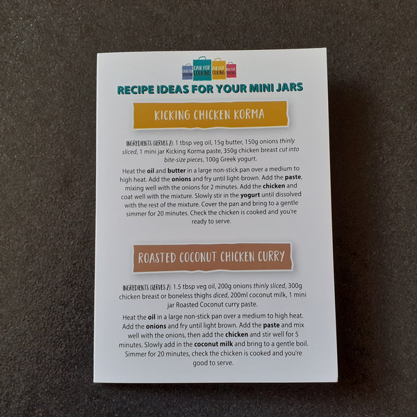 Case for Cooking Mini Jar Recipe Card 