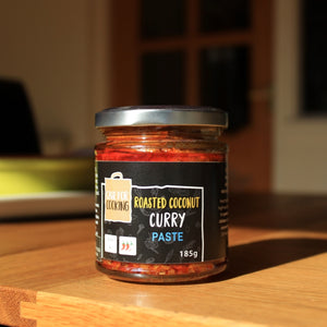 Jar of Roasted Coconut Curry Paste by Case for Cooking 