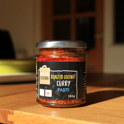 Jar of Roasted Coconut Curry Paste by Case for Cooking 