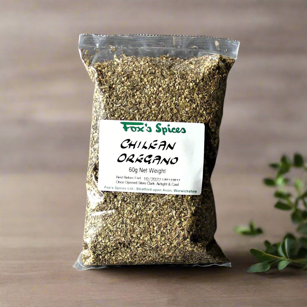 A 60g bag of Chilean Oregano by Fox's Spices
