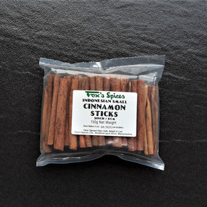 A 150g bag of Indonesian cinnamon sticks from Fox's spices