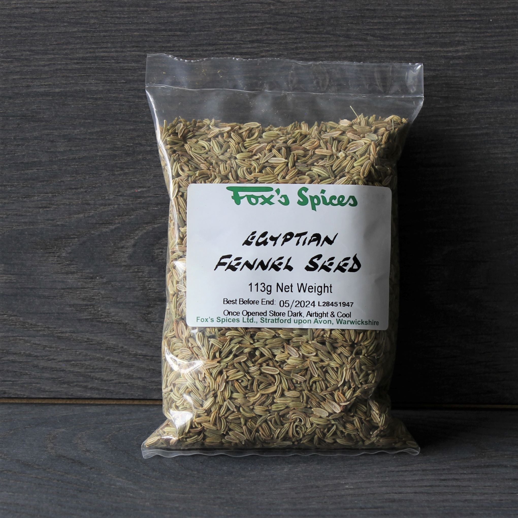 A 113g bag of Fox's Spices Egyptian Fennel Seeds