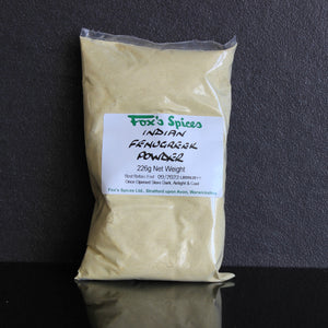 A 226g bag of Fox's Spices Indian Fenugreek powder