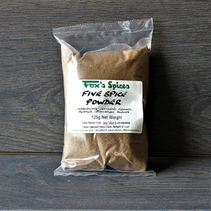 A 125g bag of five spice powder by Fox's Spices