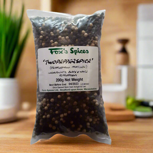 Fox's Spices, Twopepperspice sold in 200g bags.