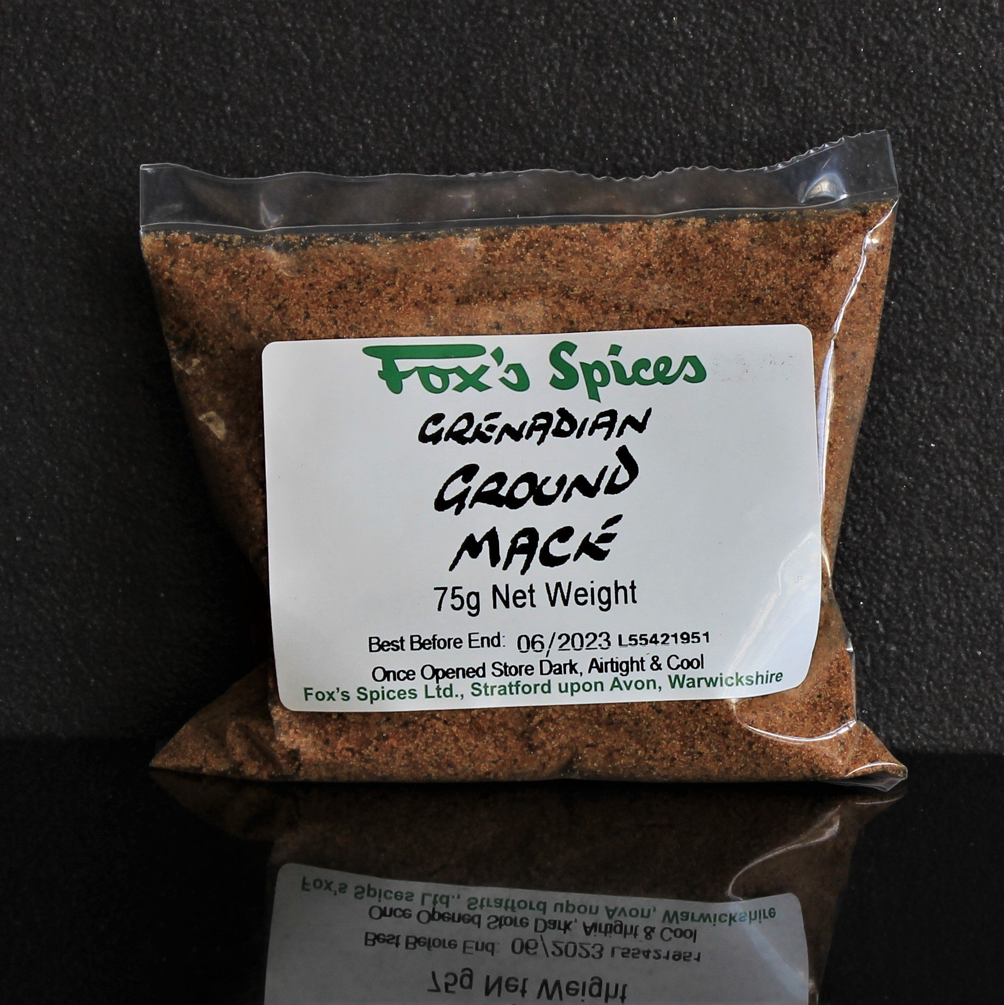 A 75g bag of Fox's Spices Grenadian ground mace