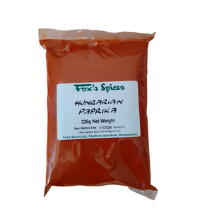 Fox's Spices Hungarian paprika. Sold in 226g bags.