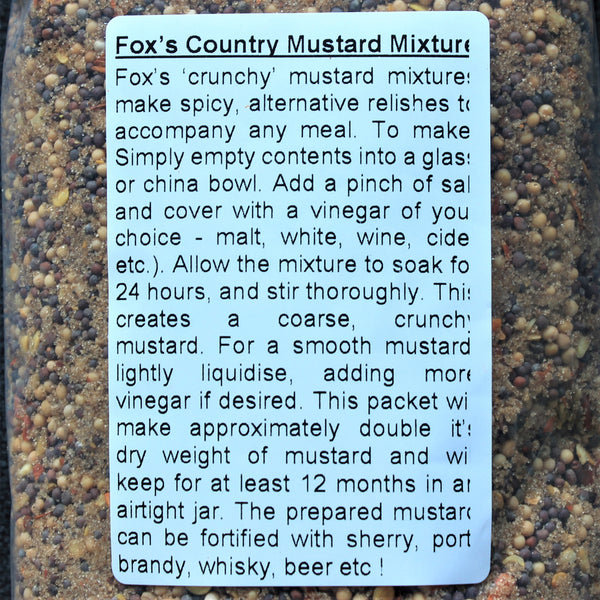 Instructions on how to use apple & mint mustard from Fox's Spices.