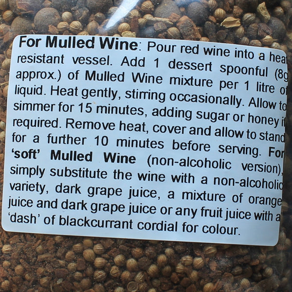 Mulled wine instructions for Fox's Spices mulled wine spice mix.