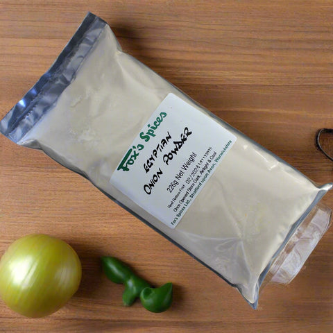 Fox's Spices 226g bag of onion powder.