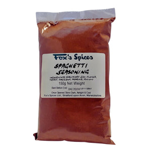 150g bag of spaghetti seasoning by Fox's Spices .