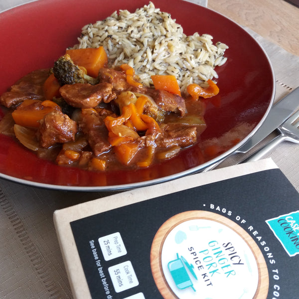 Spicy Ginger Pork meal and Kit by Case For Cooking