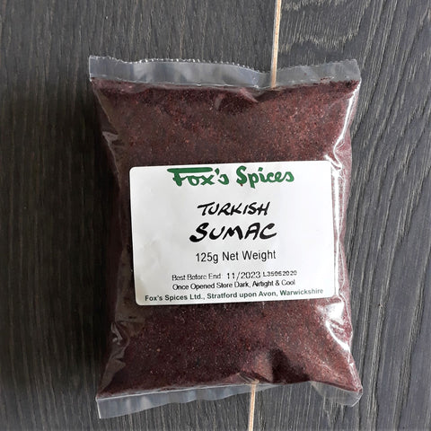 A 125g bag of Turkish Sumac from Fox's Spices 