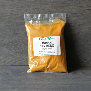 A 226g bag of Turmeric powder from Fox's Spices