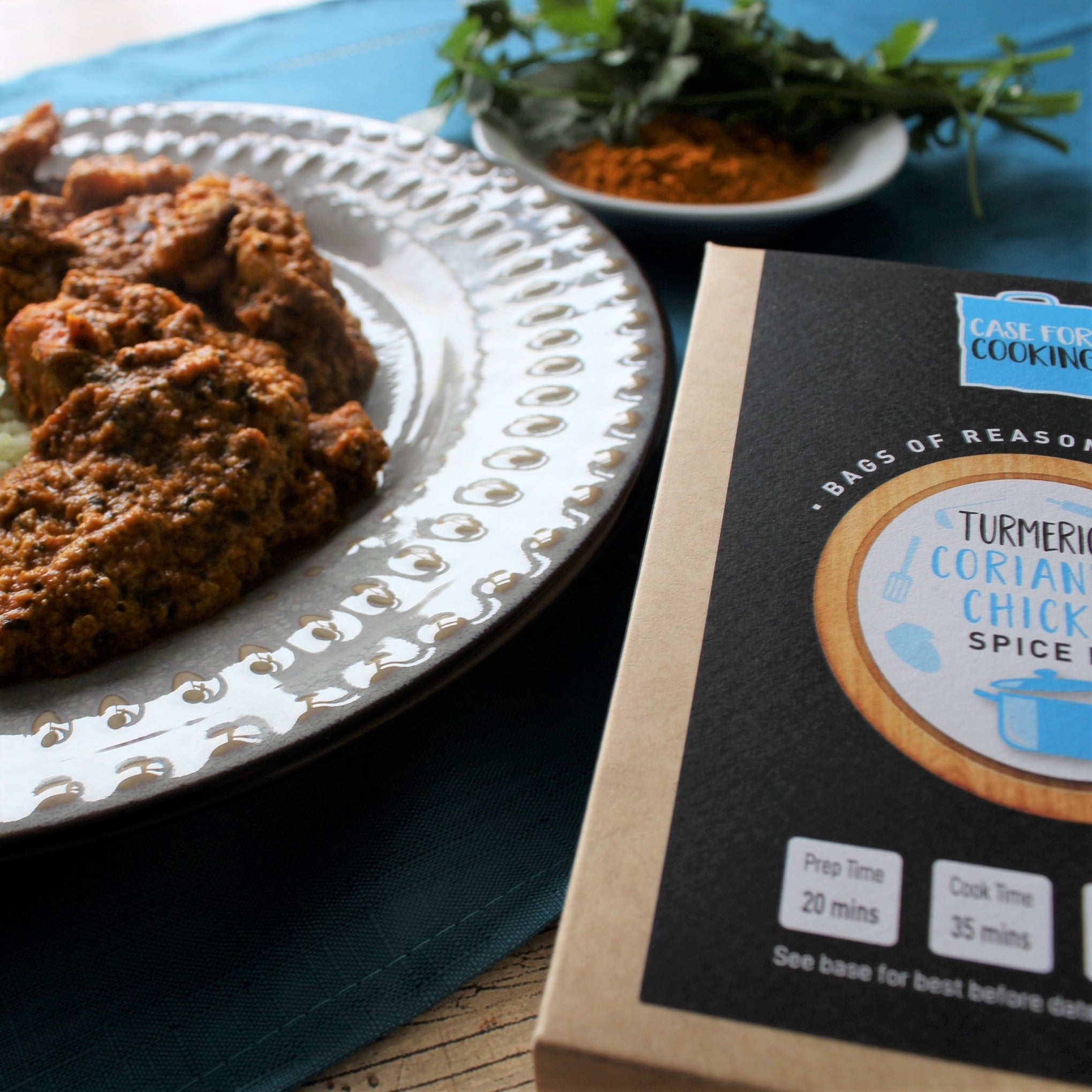 Turmeric & Coriander spice kit and meal from Case for Cooking 