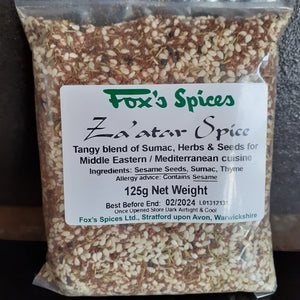 A 125g bag of Fox's Spices Zaatar spice.